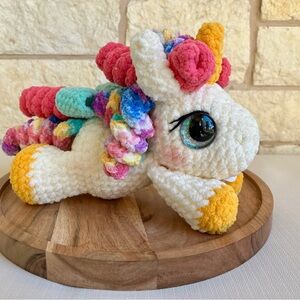 New Handmade crochet unicorn plush